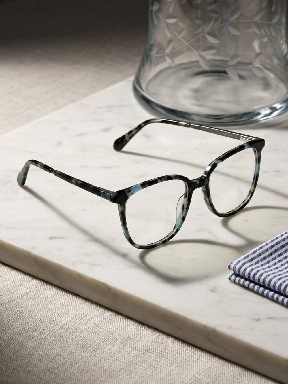 Draper James DJ5017 Blue Tortoise Eyeglass Frames Excellent Condition - Picture 4 of 8